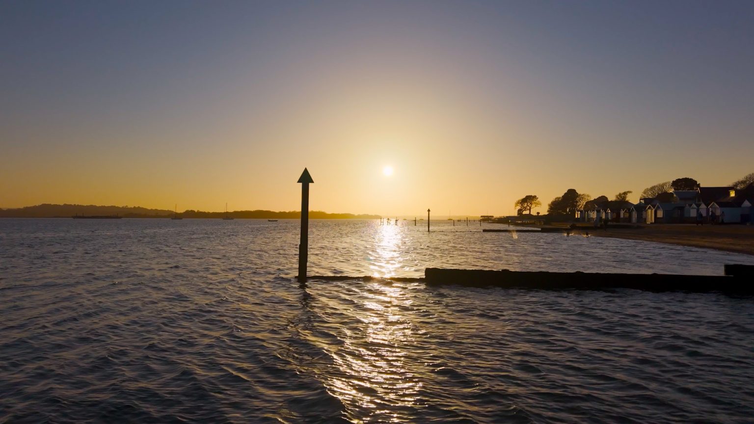 Hamworthy Park Poole low drone shot over water drone services Dorset Hampshire