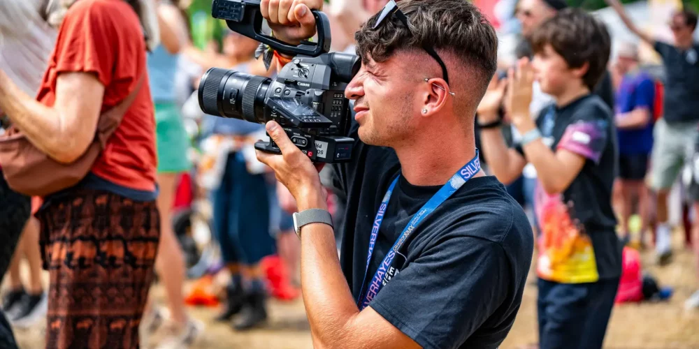 Luke Filming at Glastonbury-5